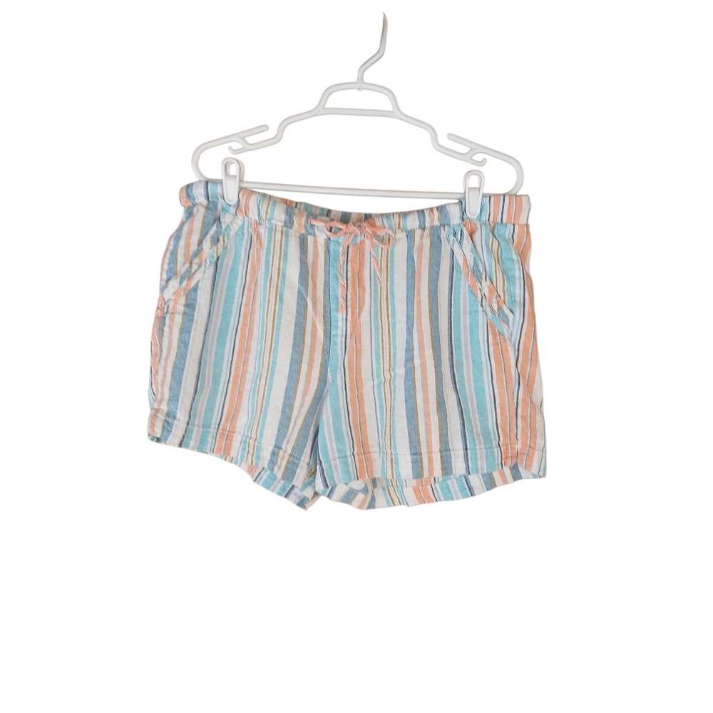 Briggs Multi Striped Linen Blend 5" Shorts XL
